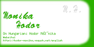 monika hodor business card